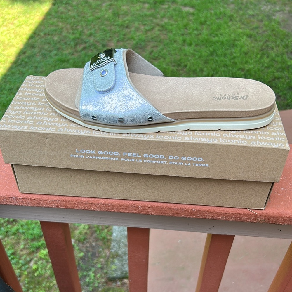 Dr. Scholl's Metallic Silver Nice Iconic Sandal - Picture 5 of 11